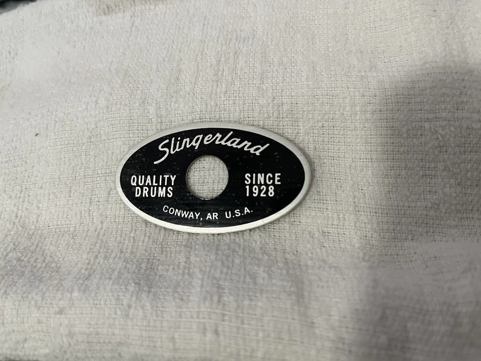 Slingerland Conway Drum Badge 2000s - BLK/Silver Rare Limited Edition - Image 3 of 3