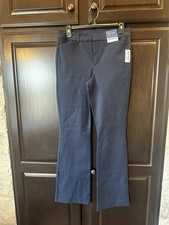 Old Navy Stretchy Profresh High Waisted Pixie Flare Pants Navy Blue Womens 8 NWT