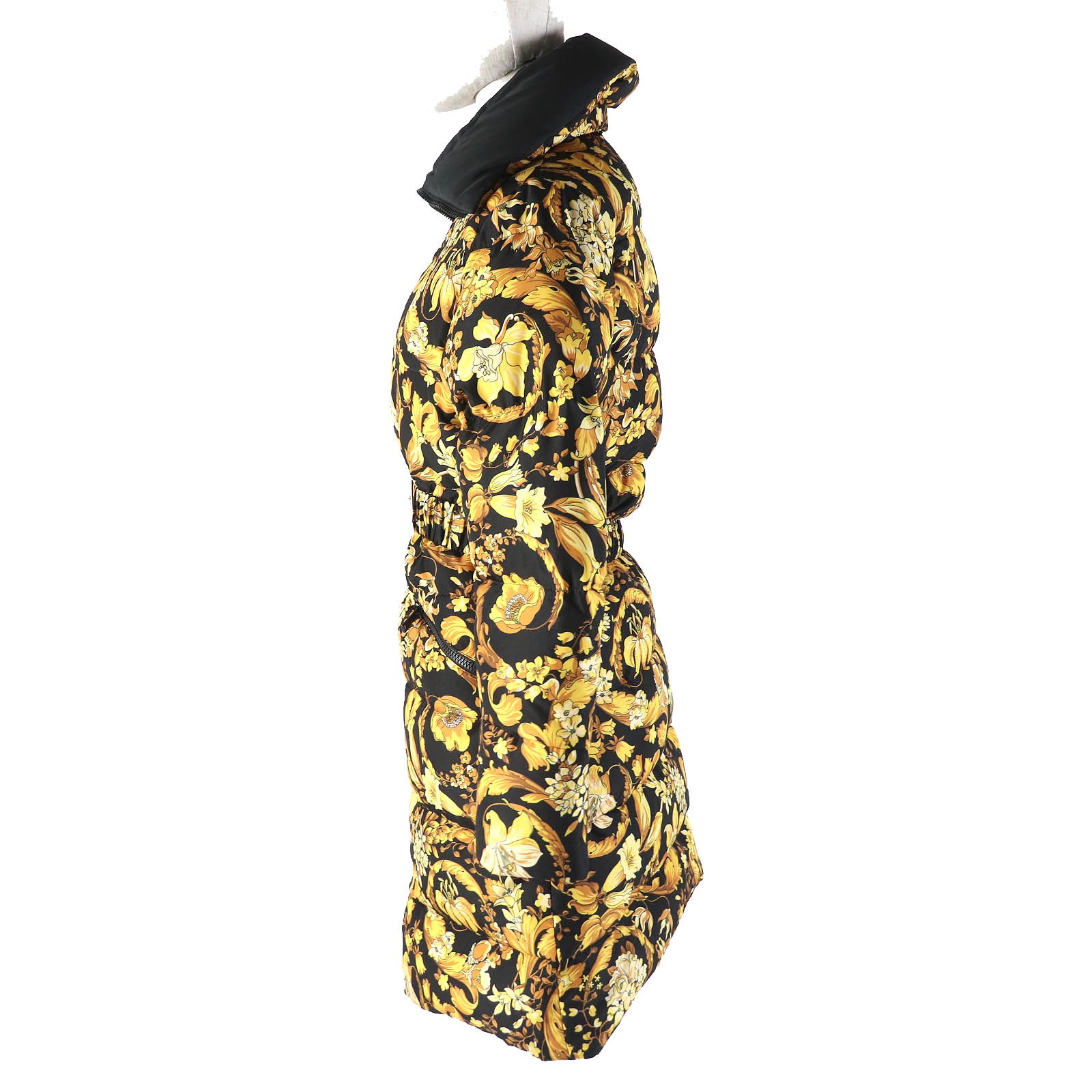 Excellent VERSACE down coat Baroque Pattern  Blac… - image 2