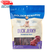 Duck Flavor Premium Dry Jerky Treats for All Dogs, 32 Oz