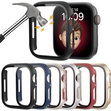 6 Pack Hard PC Case with Tempered Glass Screen Protector 44mm for Apple Watch...