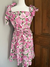 NEW Show Me Your Mumu XXL Claire Mini Dress Pink Floral Tie Strap Cottagecore L7