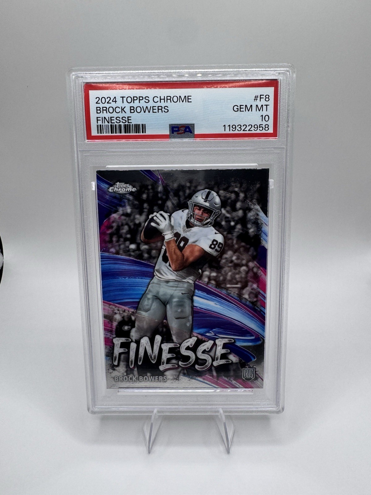Brock Bowers Topps Chrome Finesse #F8 Base