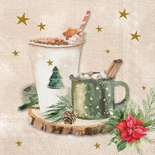 40 PCS Winter Holiday Xmas Drinks Design Cocktail Paper Napkin Party Decor
