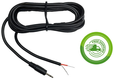 CA60- 6 Foot - 2.5mm - Mono Sub Mini Male Plug to Bare Wire - 26 AWG Audio Cable