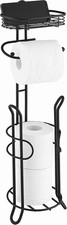 Bathroom Heavyweight Toilet Tissue Paper Roll Storage Holder Stand with Reserve