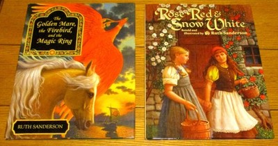 Ruth Sanderson H/C Books Rose Red & Snow White +Golden Mare, Firebird Magic Ring