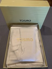 TOSMO 100 French Flax Natural Linen Duvet Cover Set King Size Light Gray NEW