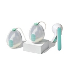 Wave - Wearable Double Manual Breast Pump - Fits Fully in Bra - Ergonomic Han...
