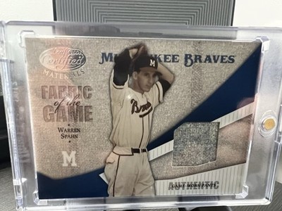 WARREN SPAHN 2004 Leaf Certified Fabric Of The Game Jersey #FG-122 (MEM)