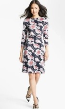 Tory Burch 100% Silk Long Sleeve Floral Sheila Dress, Sz Large
