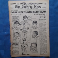 Mickey Mantle Stan Musial Willie Mays Bob Feller Ted Williams 1962 by Bill Gallo