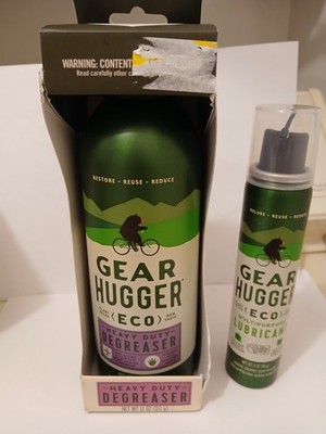  Gear Hugger Eco Bundle - 11oz Heavy Duty Degreaser & 3oz Lubricant - Non-Toxic