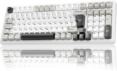 Mechanische Gaming Tastatur QWERTZ Gasket Struktur RGB 8000mAh 95% 2,4G/BT5.0