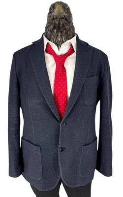 Massimo Dutti Men's Blazer Blue Finest Italian Fabric EU50 DE50 US40