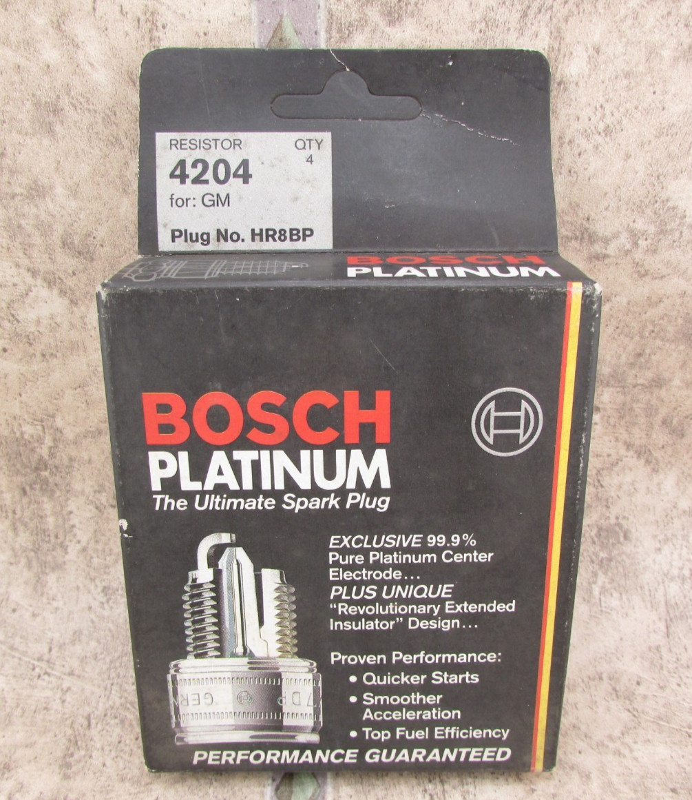 4 PACK Bosch Platinum 4204 HR8BP Spark Plugs, Made In Germany