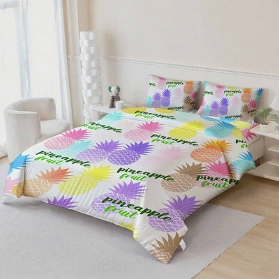 3D Pineapple Pattern Quilt Cover Set Bedding Sets Pillowcases 461