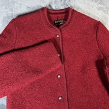 Vintage 90s Geiger Tyrol Jacket Women  s Small 44 Red Boiled Wool Austria Y2K