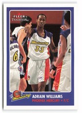 2001 Fleer Tradition WNBA #21 Adrian Williams Phoenix Mercury