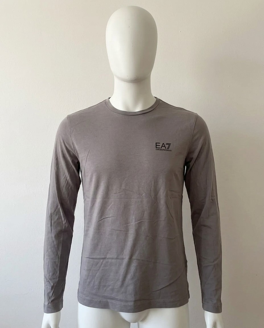 EMPORIO ARMANI MAGLIA MANICA LUNGA UOMO TG.L GRIGIO ORIGINALE