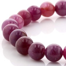 Ruby Bracelet 8mm Beads No.10 Top Grade 5A