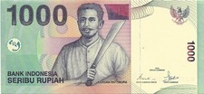INDONESIA 1000 Rupiah, P- 141b, UNC from 2000 (2001); lake with Volcano