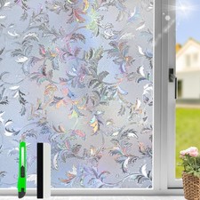 Window Privacy Film,Stained Glass Decorative Window Film,Opaque Vinyl Static ...
