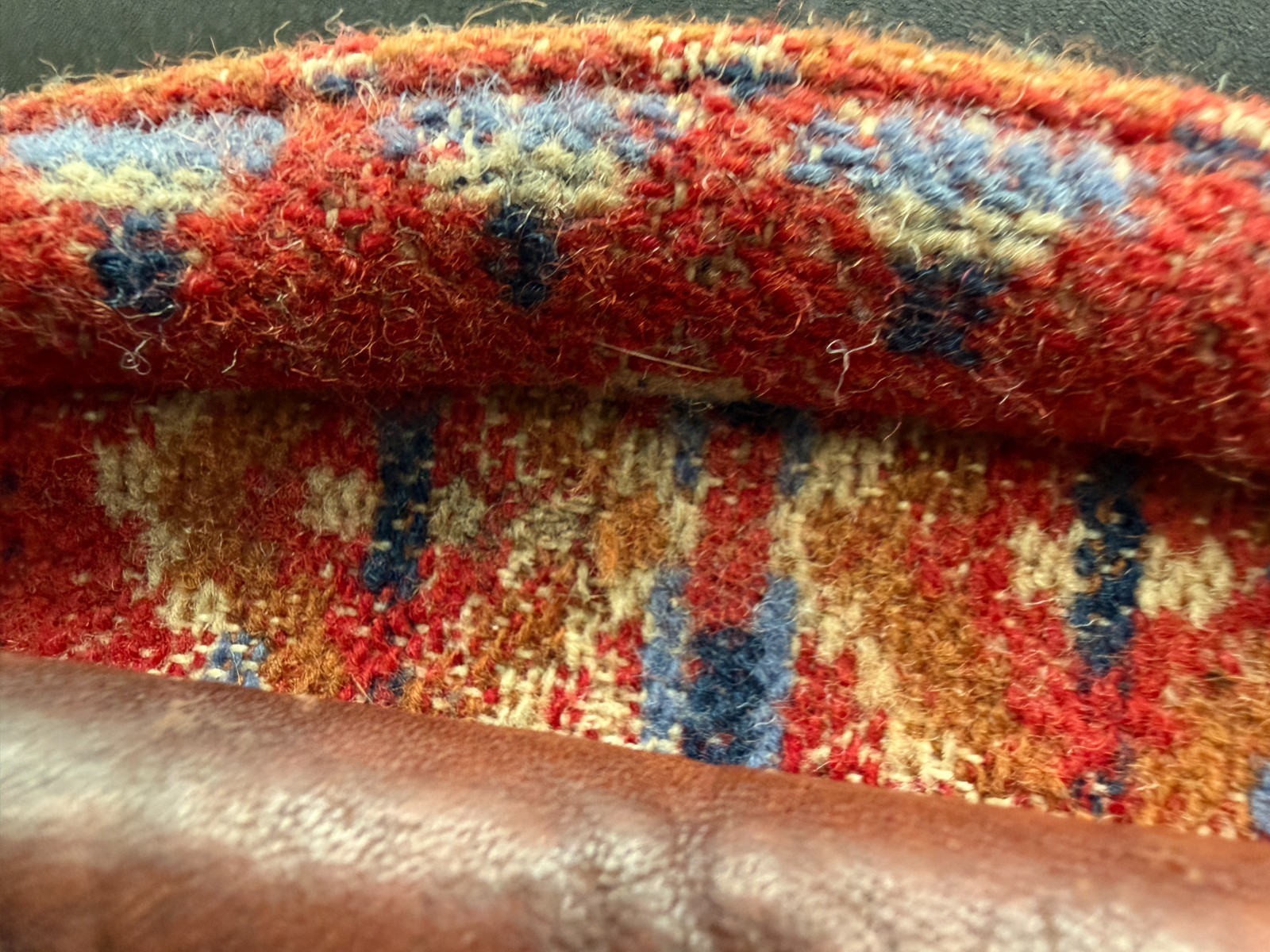 Pendleton Crossbody Wool Leather Native Red Patte… - image 6