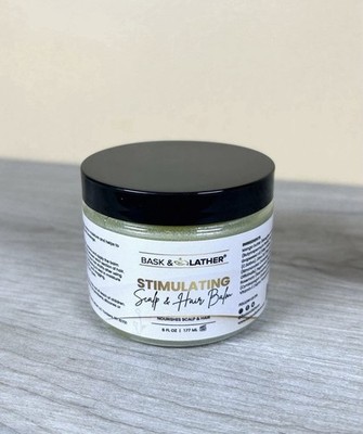 Bask & Lather Stimulating Scalp and Hair Balm for Hair Growth, Mango & Shea B...