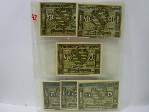 Lote de billetes de emergencia "Auerbach i Vogdland" (aprox. 6 uds.) XY538