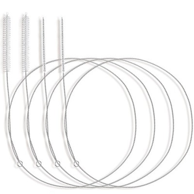 4 Pcs Extra Long Pipe Cleaners with Soft Nylon Bristles Head Cleaning White 