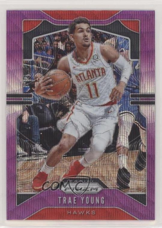 2019-20 Panini Prizm Purple Wave Prizm Trae Young #31 11z5