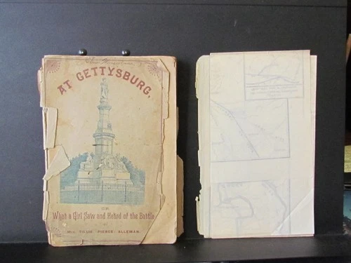 1889 At Gettysburg or What a Girl Saw and Heard of the Battle & Gettysburg map