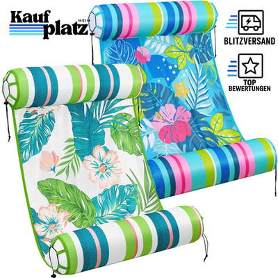 Aufblasbare Wasserhängematte 2 Stück Luftmatratze Pool Float für Schwimmbad