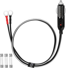 Heavy-Duty 14AWG 20A Male Plug Cigarette Lighter Adapter Power Supply Cord with