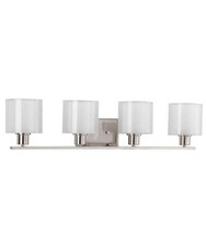Invite 4-Light 33"w Bath Vanity Light Fixture Brushed Nickel Finish by Progress