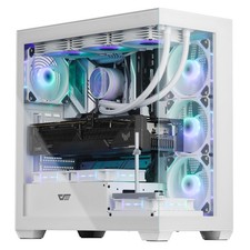 darkFlash ATX Mid-Tower PC Case, Pre-Install 4 PWM ARGB Fans Computer Case, Full