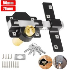 50mm/70mm Security Garden Shed Gate Lock Long Throw Locking Double Locking 5 Key
