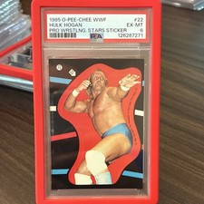 O-Pee-Chee 1985 Pro Wrestling Stars Stickers Hulk Hogan #22 PSA 6