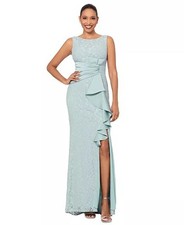 Betsy  Adam Women's Lace Ruffled Gown Sz12 279