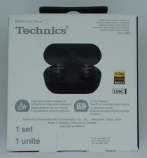 Technics AZ80 Black Premium Hi-Fi True Wireless Noise Cancelling Earbuds New
