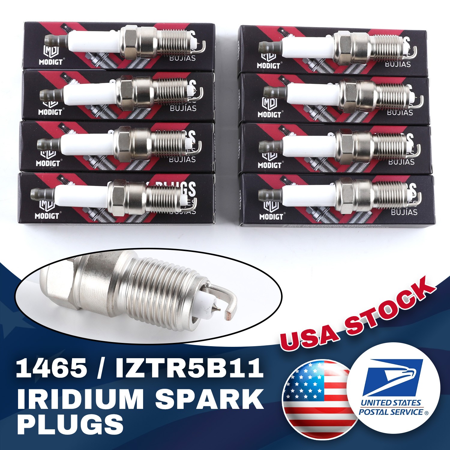 New 8PCS Fit For NGK IZTR5B11/1465 High Performance Iridium IX Spark Plugs US
