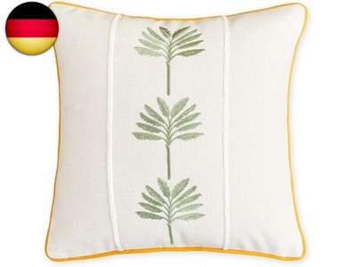 Sonive Kissenbezüge 50x50cm 2er Set Weiche Gewebte Stickerei-Kissenhülle D