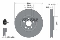 2X Textar Bremsscheibe 92115003 FüR CitroËN Fiat Lancia Peugeot
