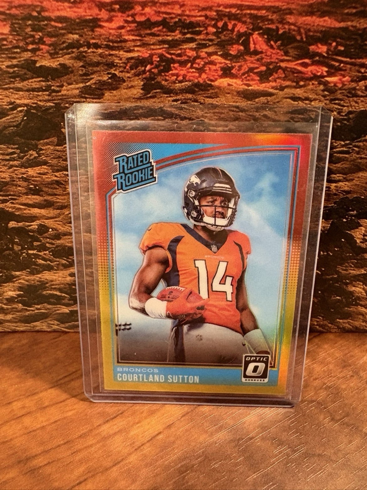 2018 Donruss Optic - Rated Rookie #162 Red & Yellow Prizm Courtland Sutton (RC)