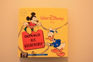 Super 8 Film Walt Disney Donald als Küchenchef schwarz weiß Film