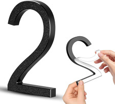 4 Inch Self-Adhesive House Numbers, Modern Floating Address Numbers, Adhesive Ho