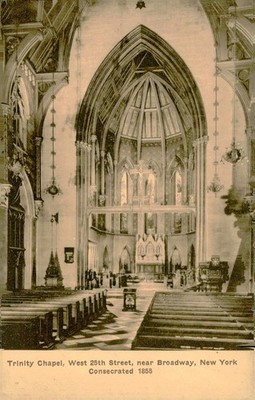 Trinity Chapel Interior View, c1910, New York, New York, The Albertype Co.