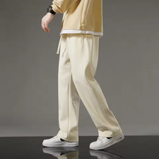 Wide Leg 65 Cotton Sports Pants Baggy Joggers Loose Fit Sweatpants For Men