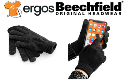 BEECHFIELD TOUCHSCREEN SMART GLOVES Acrylic Stretch Gloves B490 BLACK